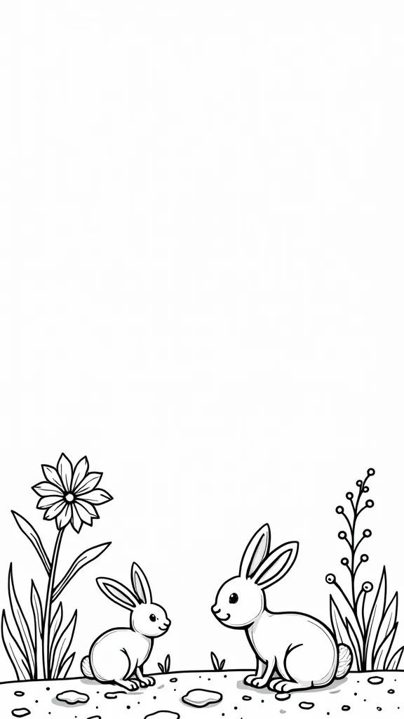 simple spring coloring pages